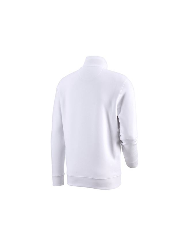Överdelar: e.s. ZIP-Sweatshirt poly cotton + vit 1
