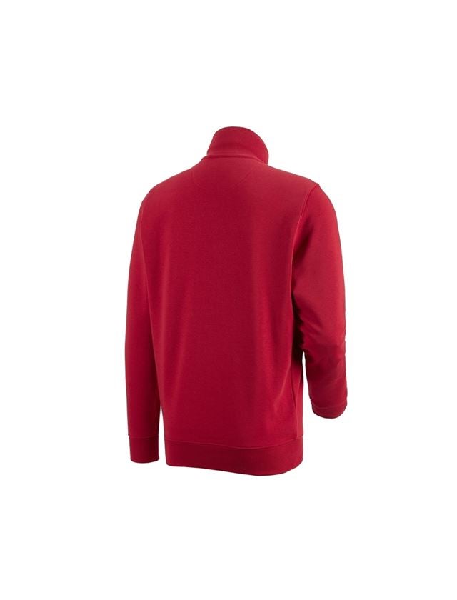 Snickare: e.s. ZIP-Sweatshirt poly cotton + röd 1