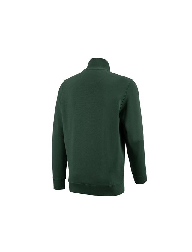Teman: e.s. ZIP-Sweatshirt poly cotton + grön 1