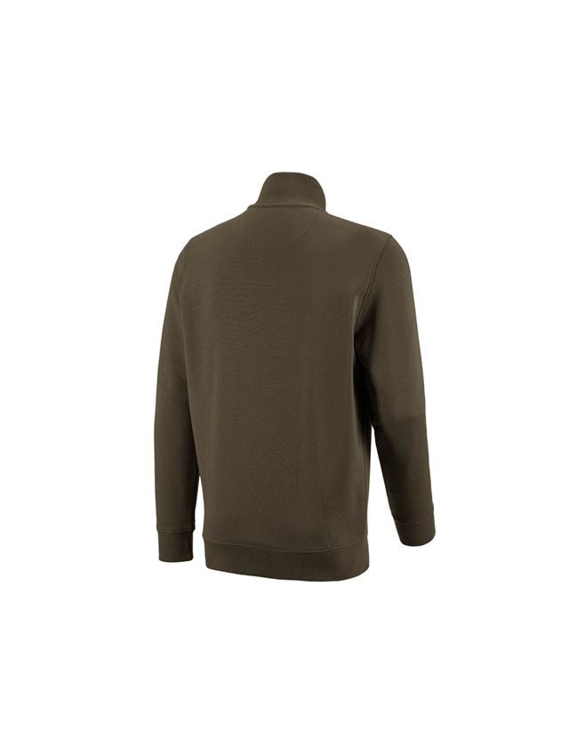Snickare: e.s. ZIP-Sweatshirt poly cotton + oliv 1