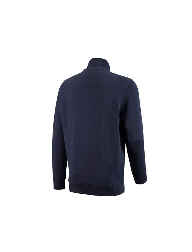 Överdelar: e.s. ZIP-Sweatshirt poly cotton + mörkblå 1