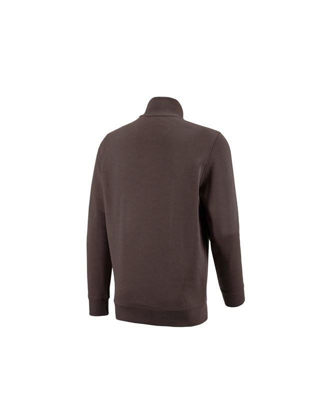VVS Installatörer / Rörmokare: e.s. ZIP-Sweatshirt poly cotton + kastanj 3