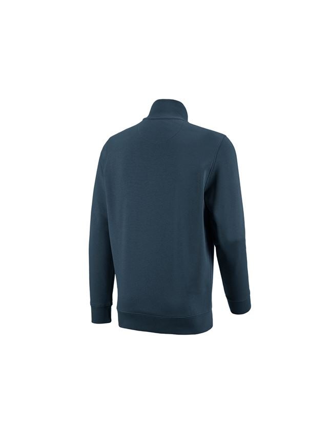 Plumbers / Installers: e.s. ZIP-sweatshirt poly cotton + seablue 1