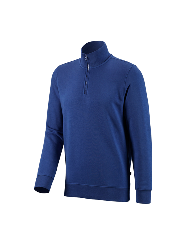 Överdelar: e.s. ZIP-Sweatshirt poly cotton + kornblå