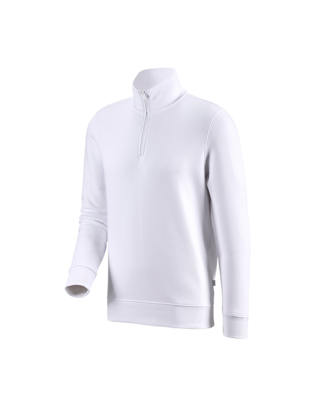 Plumbers / Installers: e.s. ZIP-sweatshirt poly cotton + white