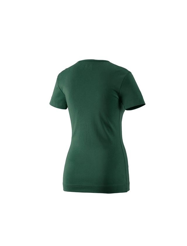 Överdelar: e.s. T-Shirt cotton V-Neck, dam + grön 3