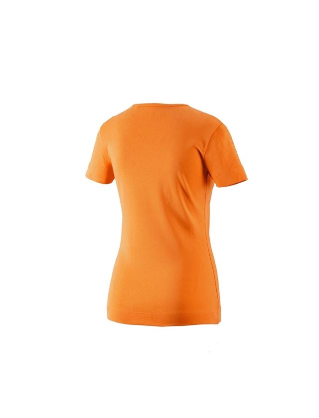 Överdelar: e.s. T-Shirt cotton V-Neck, dam + orange 1