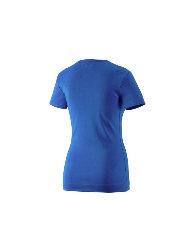 Shirts, Pullover & more: e.s. T-shirt cotton V-Neck, ladies' + gentianblue 1