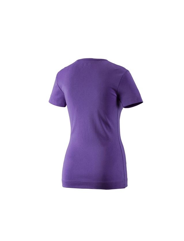 Gardening / Forestry / Farming: e.s. T-shirt cotton V-Neck, ladies' + purple 1