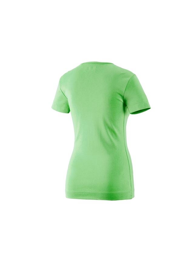 Överdelar: e.s. T-Shirt cotton V-Neck, dam + äppelgrön 1