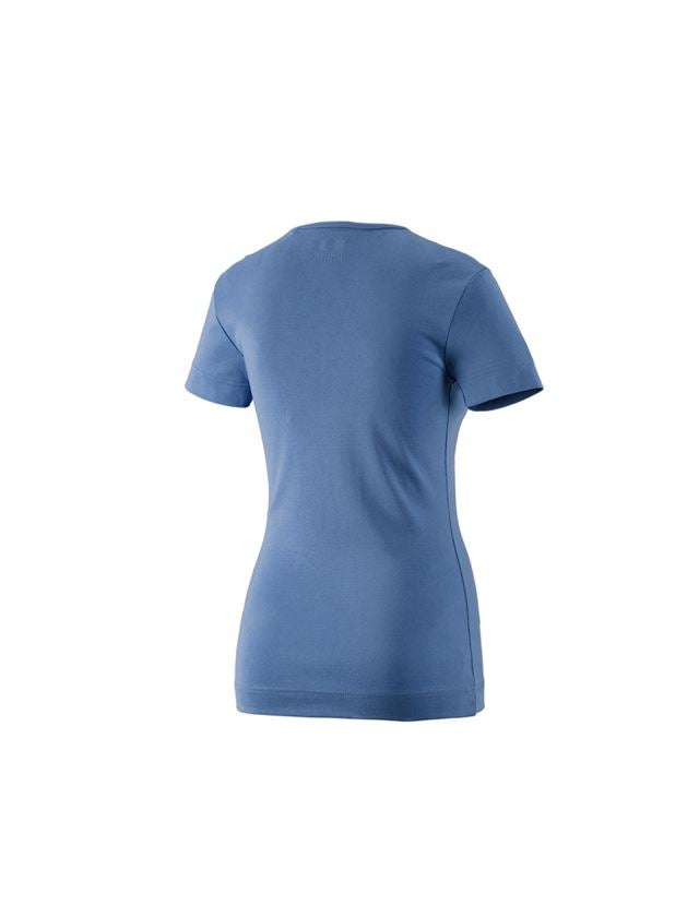 Gardening / Forestry / Farming: e.s. T-shirt cotton V-Neck, ladies' + cobalt 1