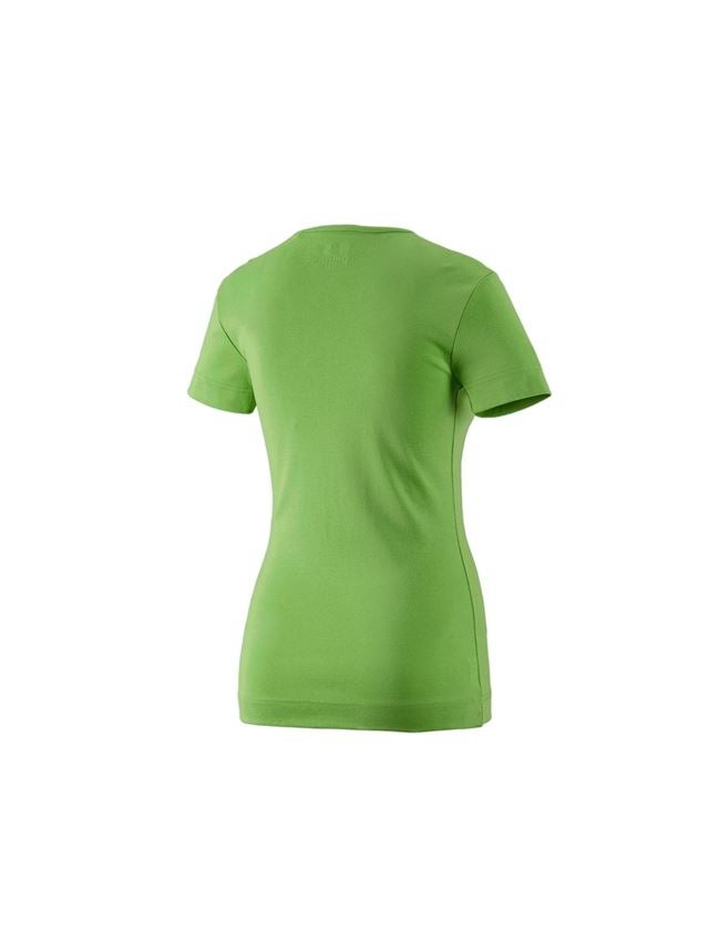 Överdelar: e.s. T-Shirt cotton V-Neck, dam + sjögrön 1