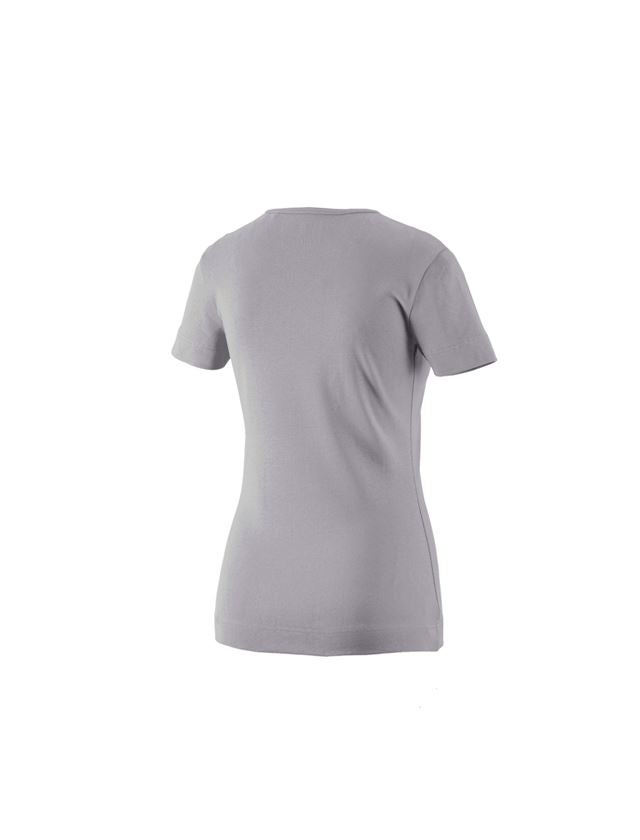 Överdelar: e.s. T-Shirt cotton V-Neck, dam + platina 1