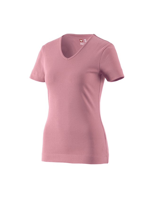 Plumbers / Installers: e.s. T-shirt cotton V-Neck, ladies' + antiquepink