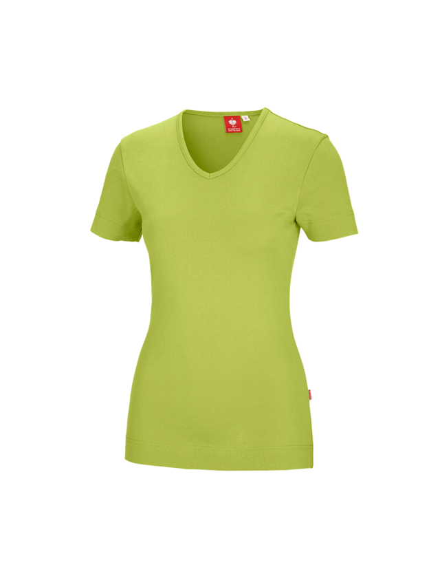 Shirts, Pullover & more: e.s. T-shirt cotton V-Neck, ladies' + maygreen