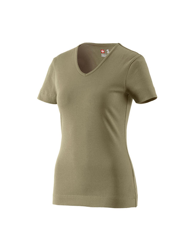 Gardening / Forestry / Farming: e.s. T-shirt cotton V-Neck, ladies' + reed