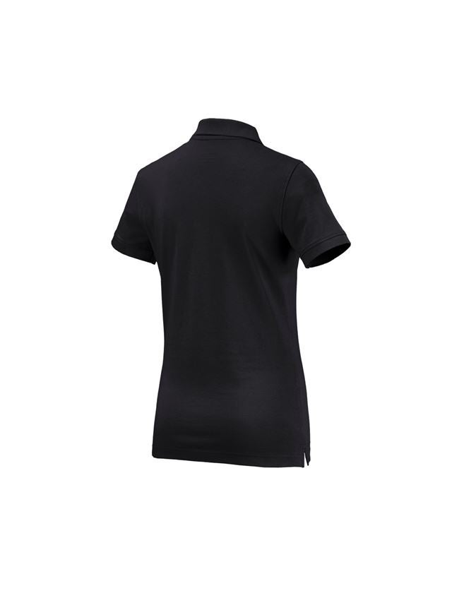 Överdelar: e.s. Polo-Shirt cotton, dam + svart 1