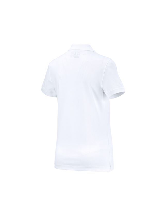 Teman: e.s. Polo-Shirt cotton, dam + vit 1