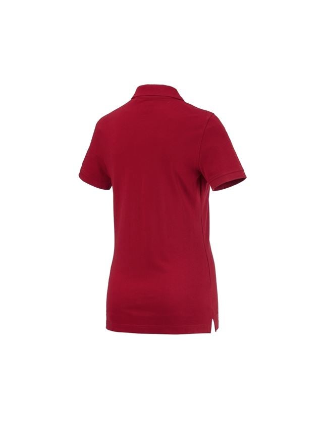 Teman: e.s. Polo-Shirt cotton, dam + röd 1