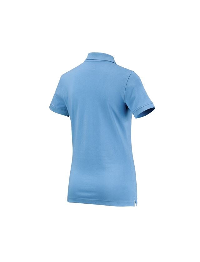 Överdelar: e.s. Polo-Shirt cotton, dam + azurblå 1