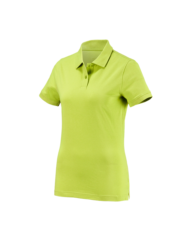 Överdelar: e.s. Polo-Shirt cotton, dam + majgrön