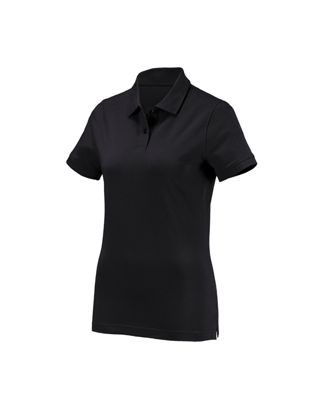Skogsbruk / Trädgård: e.s. Polo-Shirt cotton, dam + svart