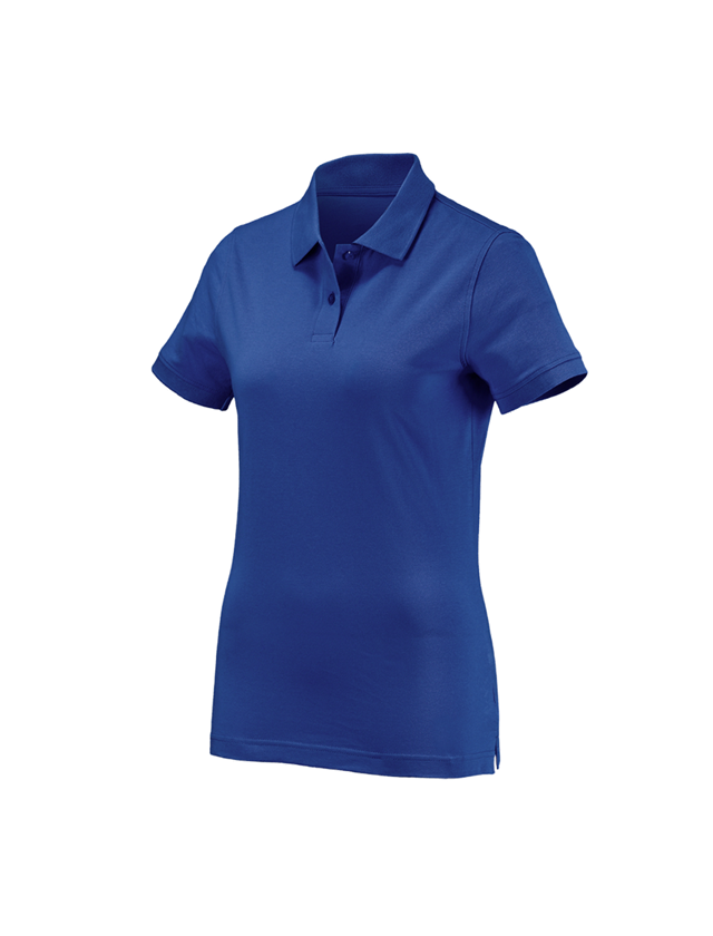 Skogsbruk / Trädgård: e.s. Polo-Shirt cotton, dam + kornblå