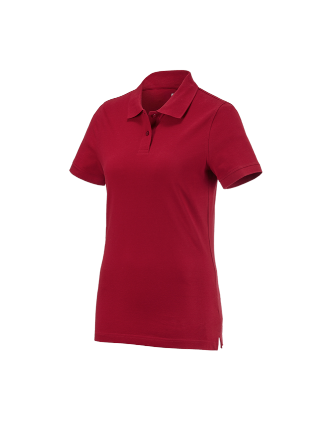 Överdelar: e.s. Polo-Shirt cotton, dam + röd