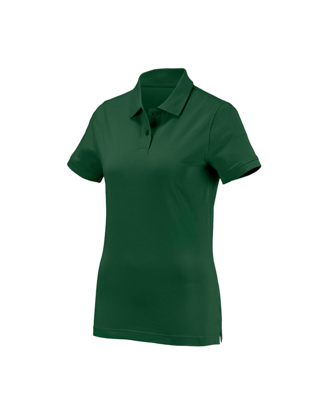 Överdelar: e.s. Polo-Shirt cotton, dam + grön