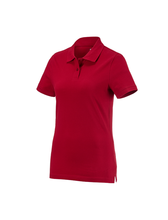 Gardening / Forestry / Farming: e.s. Polo shirt cotton, ladies' + fiery red
