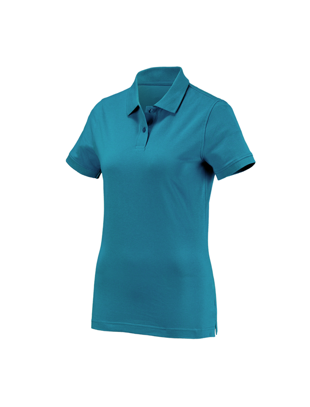 Gardening / Forestry / Farming: e.s. Polo shirt cotton, ladies' + petrol