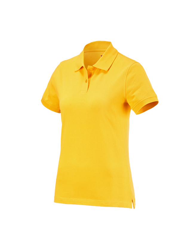 Överdelar: e.s. Polo-Shirt cotton, dam + gul