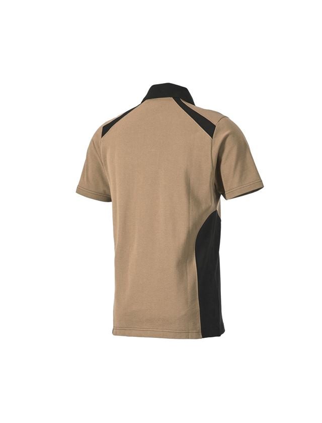 Överdelar: Polo-Shirt cotton e.s.active + khaki/svart 2
