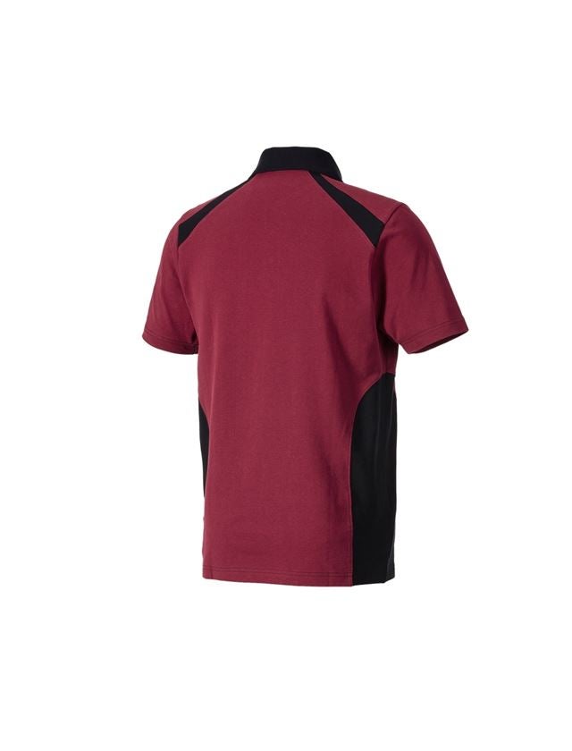 Snickare: Polo-Shirt cotton e.s.active + bordeaux/svart 1