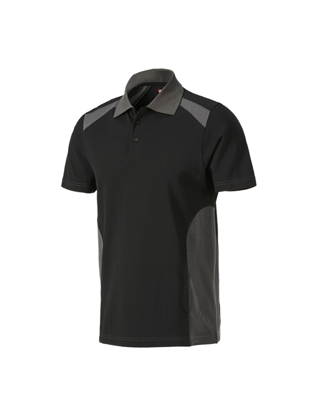 Snickare: Polo-Shirt cotton e.s.active + svart/antracit 2