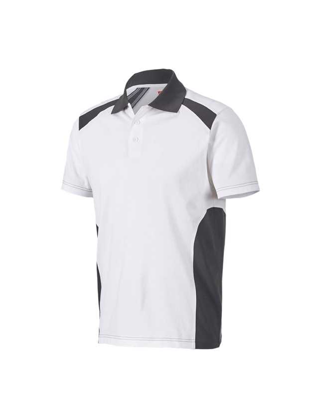 Topics: Polo shirt cotton e.s.active + white/anthracite 2