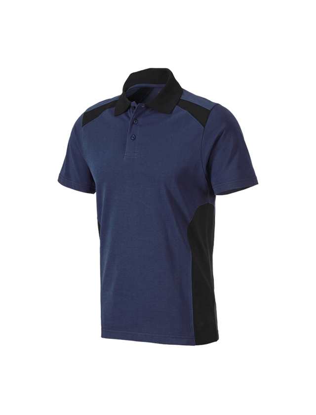 Överdelar: Polo-Shirt cotton e.s.active + mörkblå/svart 2