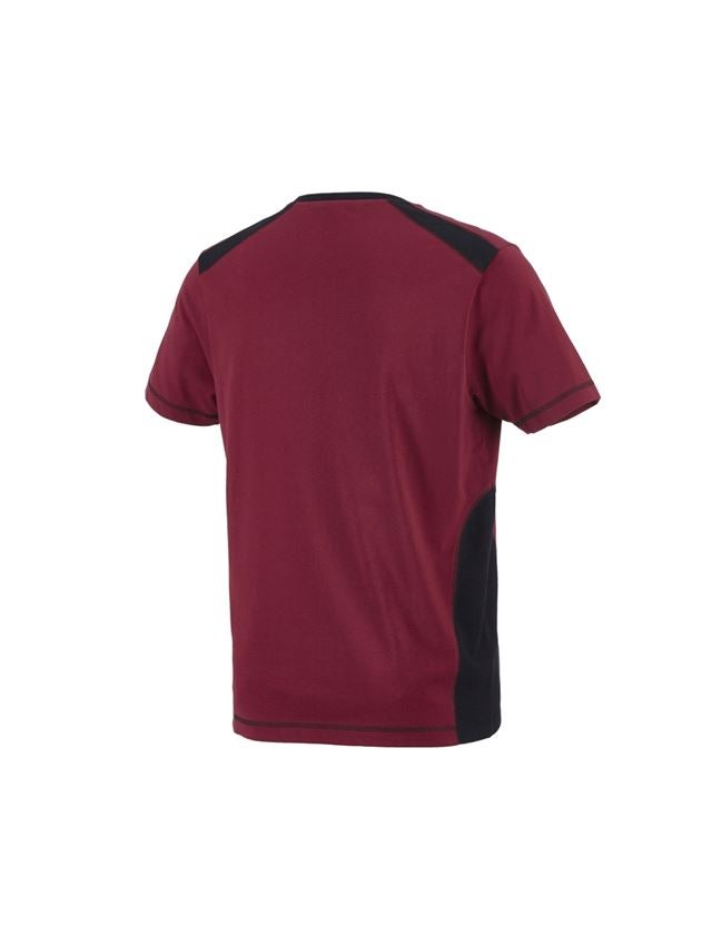 Överdelar: T-Shirt cotton e.s.active + bordeaux/svart 1