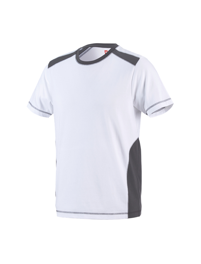 Snickare: T-Shirt cotton e.s.active + vit/antracit 2