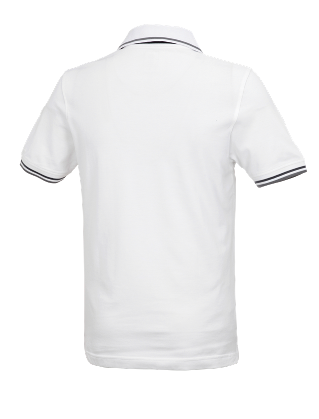 Överdelar: e.s. Polo-Shirt cotton Deluxe Colour + vit/antracit 2