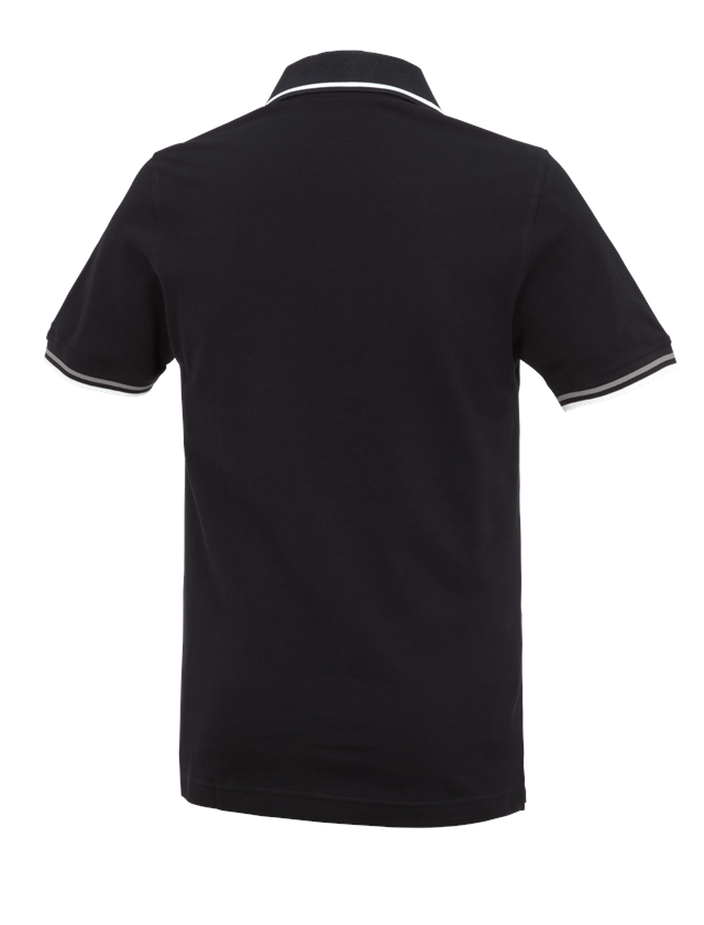 Teman: e.s. Polo-Shirt cotton Deluxe Colour + svart/silver 3