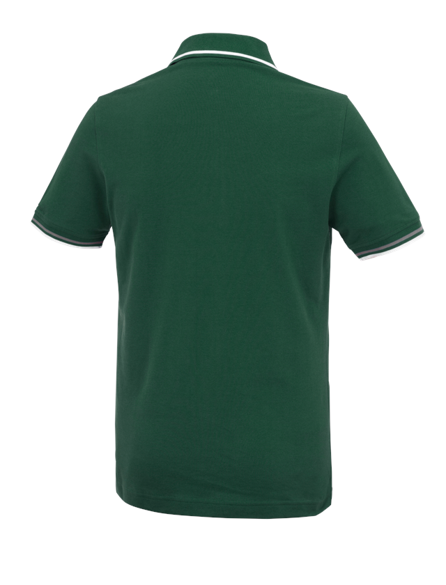 Topics: e.s. Polo shirt cotton Deluxe Colour + green/aluminium 1