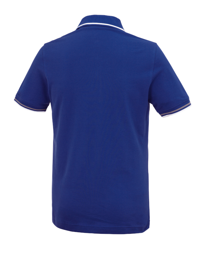 Teman: e.s. Polo-Shirt cotton Deluxe Colour + kornblå/aluminium 1