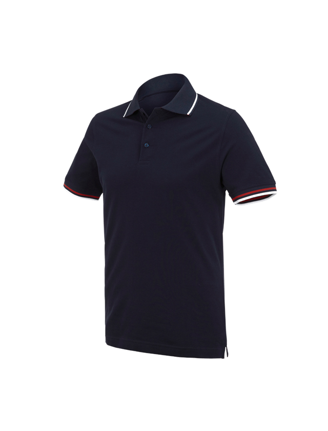 Överdelar: e.s. Polo-Shirt cotton Deluxe Colour + mörkblå/röd 2