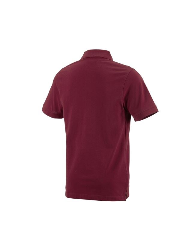 Överdelar: e.s. Polo-Shirt cotton + bordeaux 1