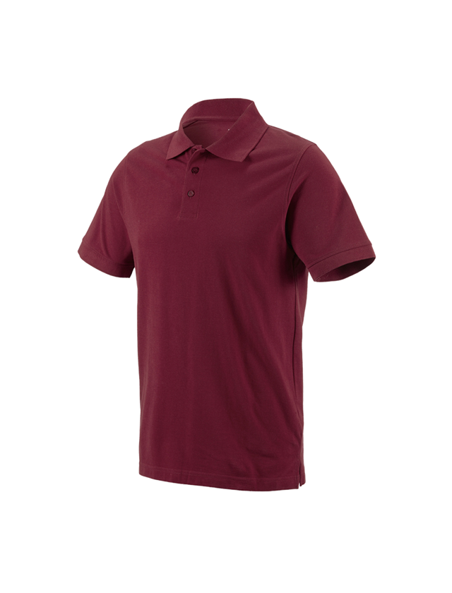 Överdelar: e.s. Polo-Shirt cotton + bordeaux