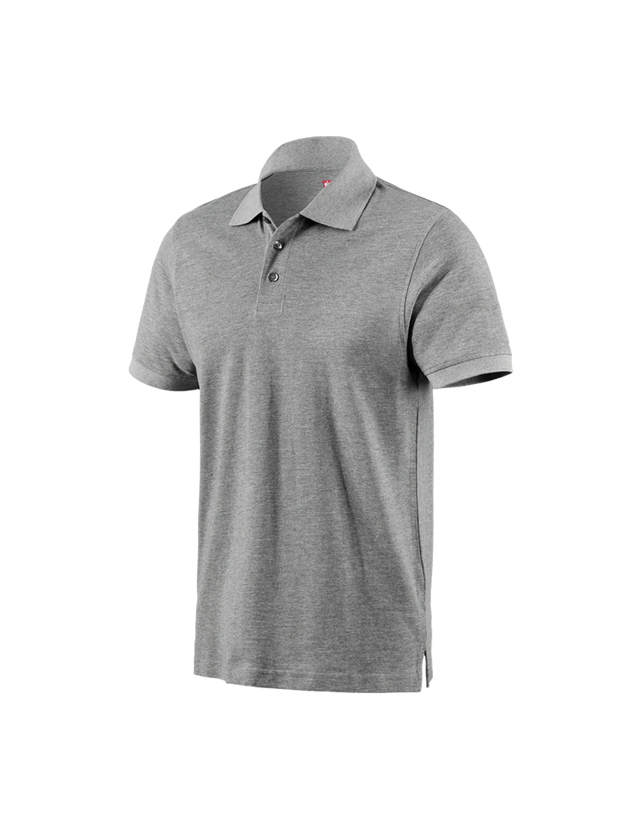 Teman: e.s. Polo-Shirt cotton + gråmelerad 2