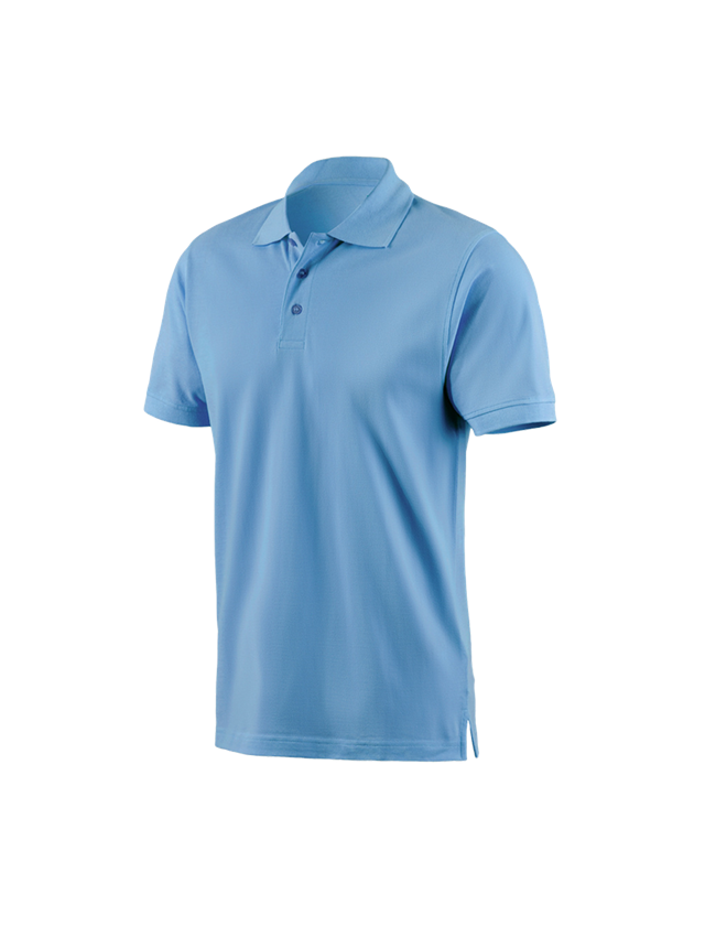 Teman: e.s. Polo-Shirt cotton + azurblå