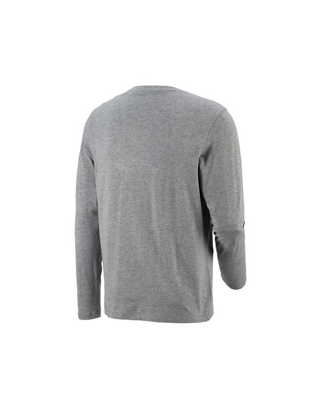 Shirts, Pullover & more: e.s. Long sleeve cotton + grey melange 2
