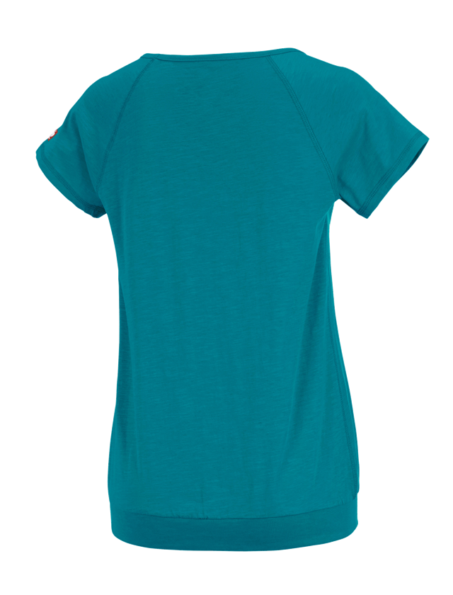 Topics: e.s. T-shirt cotton slub, ladies' + ocean 1